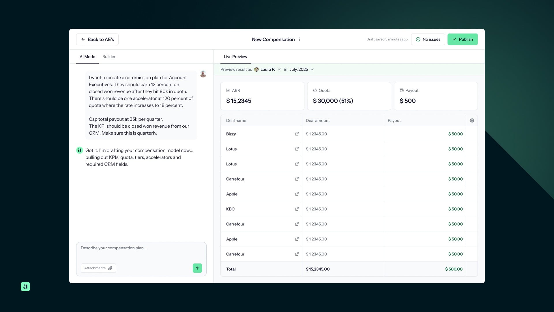 Conversational Comp Builder